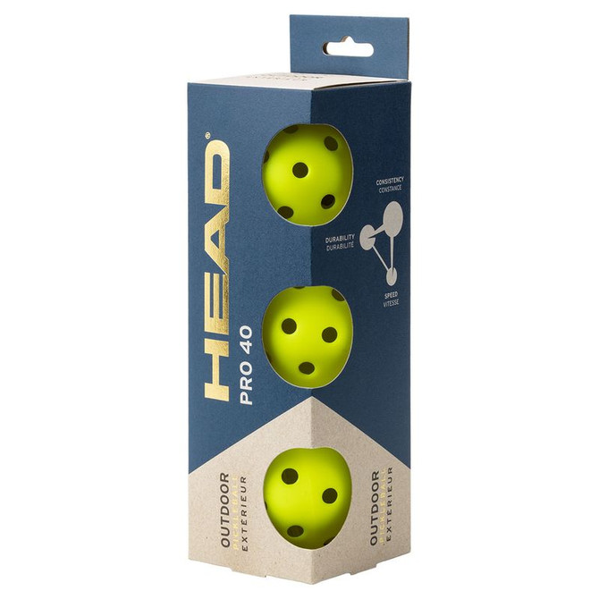 Head Pro 40 3 Pack Pickleball