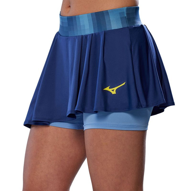 Mizuno Printed Flying Skirt - Bellwether Blue