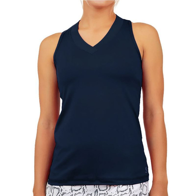 Sofibella UV Colors Racerback Tank - Navy
