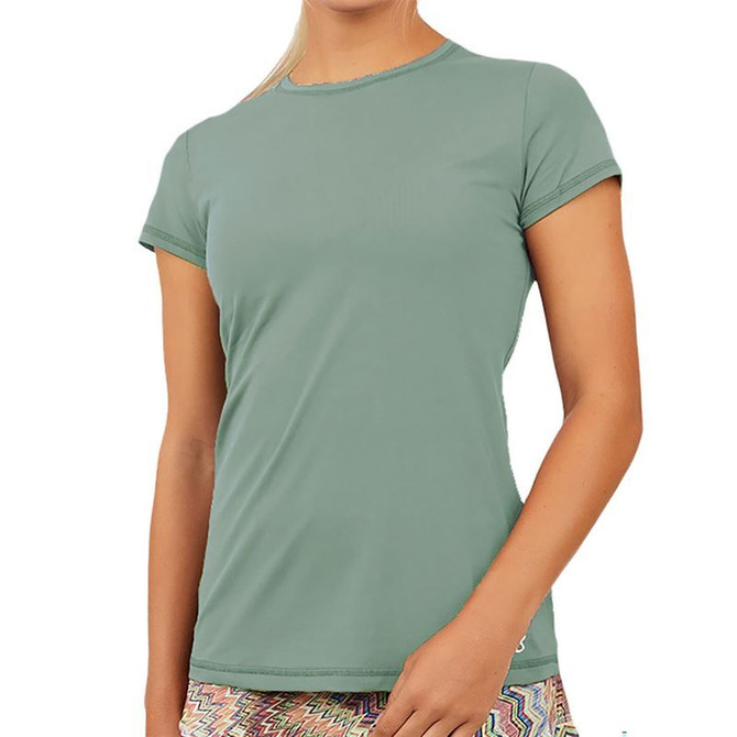 Sofibella UV Colors Short Sleeve Top - Army
