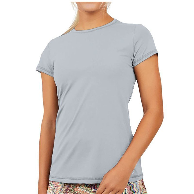 Sofibella UV Colors Short Sleeve Top - Stone