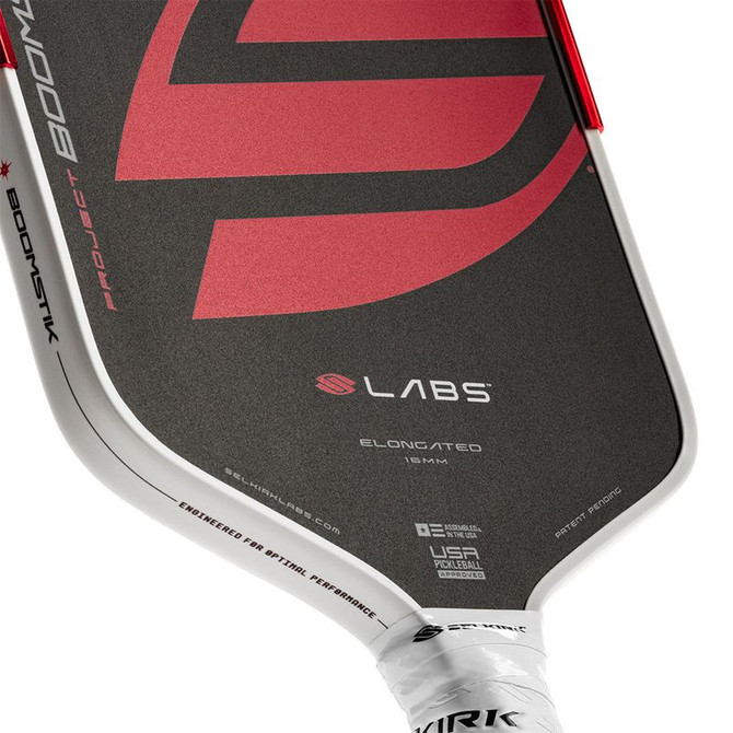 Selkirk Labs Boomstik Elongated 16mm Red Pickleball Paddle - 4