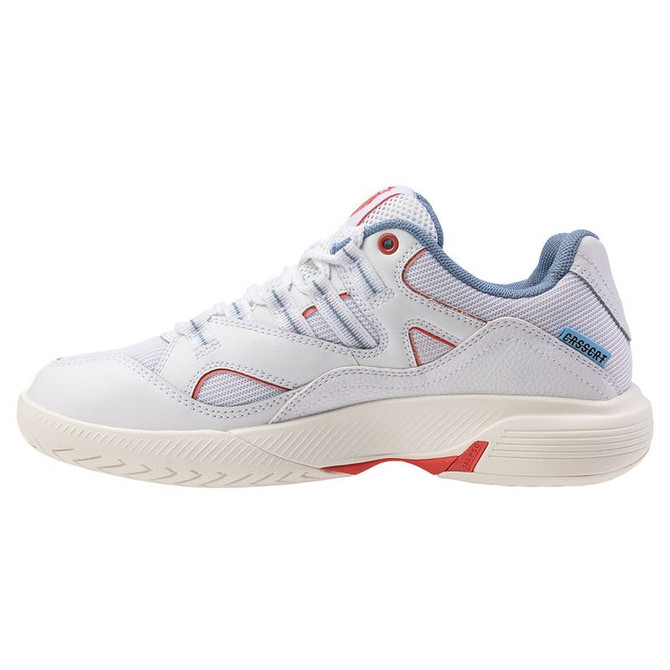 K Swiss Tura Team Womens Pickleball Shoe - White/Faded Denim/Dubarry - 3