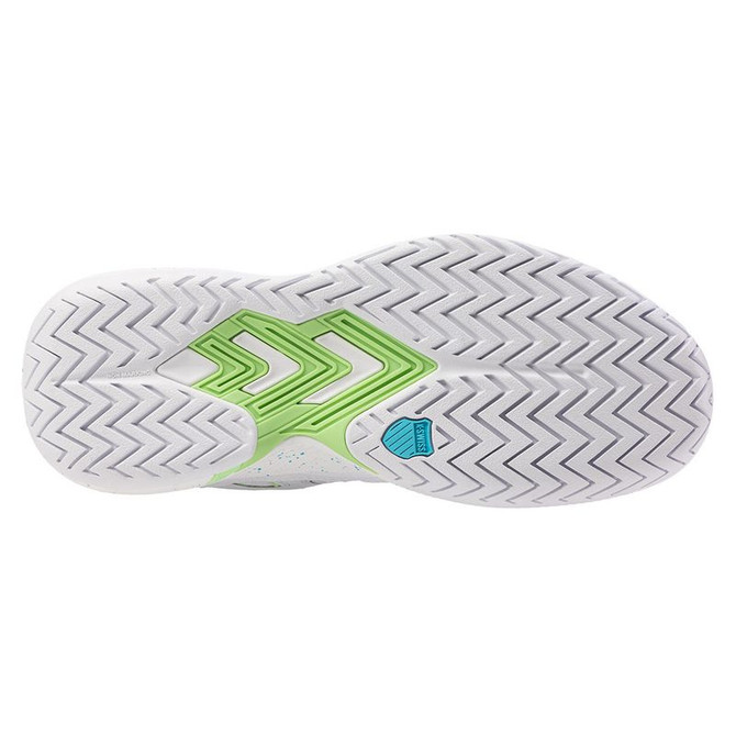 K Swiss Tura Team Womens Pickleball Shoe - White/Paradise Green/Black - 2