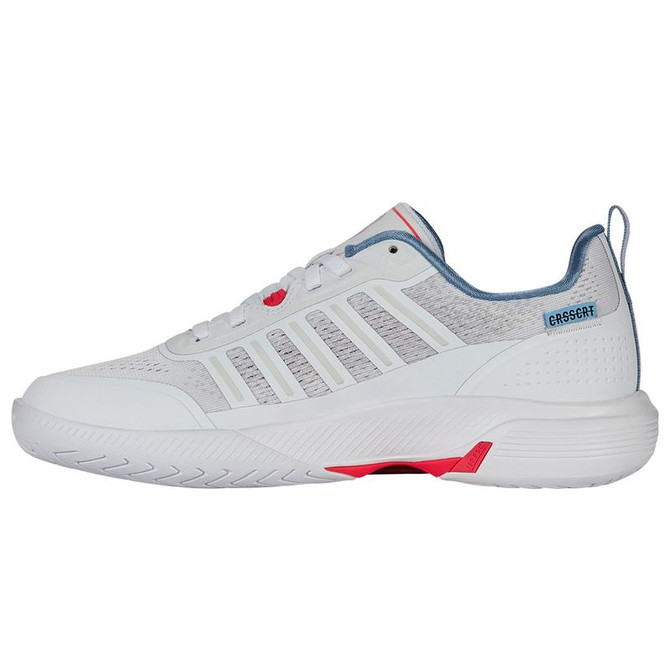 K Swiss Ultra Court Womens Pickleball Shoe - White/Faded Denim/Dubarry - 6