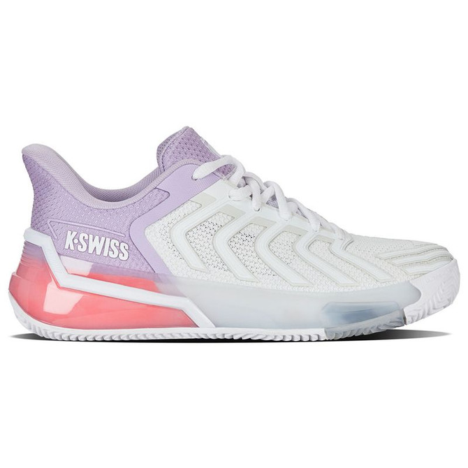 K Swiss Ultrashot 4 Womens Clay Tennis Shoe - White/Orchid Petal/Neon Blaze