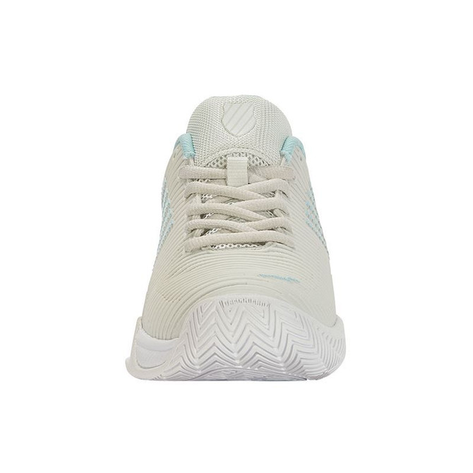 K Swiss Hypercourt Express 2 Womens Tennis Shoe - Vaporous Gray/White/Blue Glow - 4