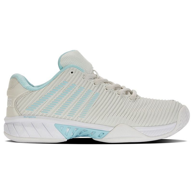 K Swiss Hypercourt Express 2 Womens Tennis Shoe - Vaporous Gray/White/Blue Glow
