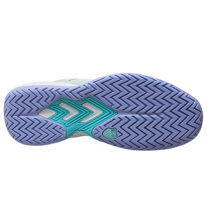 K Swiss Ultrashot Team Womens Tennis Shoe - Nimbus Cloud/Neon Purple/Neon Teal - 2