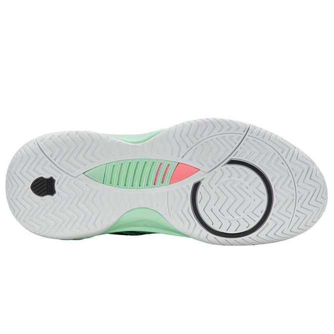 K Swiss Hypercourt Supreme 2 Womens Tennis Shoe - Neon Mint/Black/White - 2