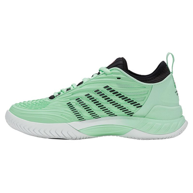 K Swiss Hypercourt Supreme 2 Womens Tennis Shoe - Neon Mint/Black/White - 3