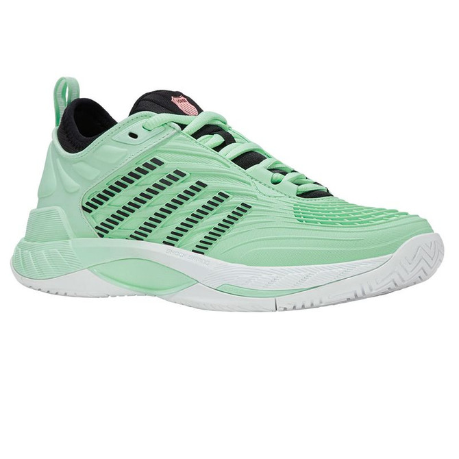 K Swiss Hypercourt Supreme 2 Womens Tennis Shoe - Neon Mint/Black/White - 4