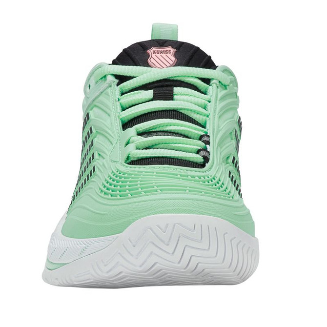 K Swiss Hypercourt Supreme 2 Womens Tennis Shoe - Neon Mint/Black/White - 5