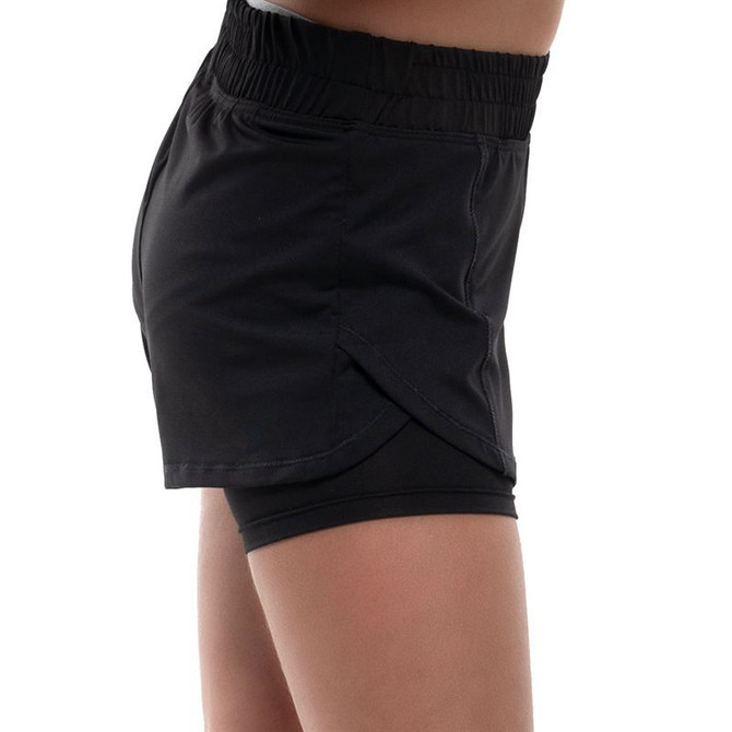 Lucky in Love Girls Core Match Point Short - Black - 2