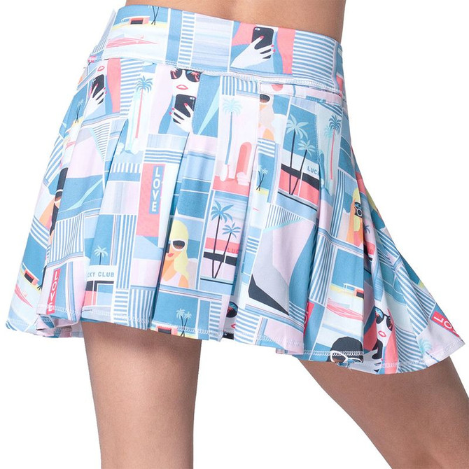 Lucky in Love Linen Nouveau Girls Skirt - Periwinkle - 3