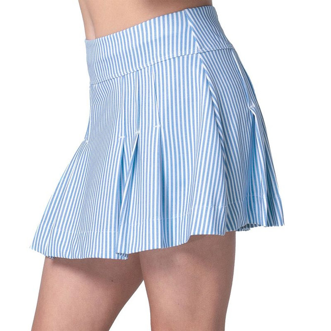 Lucky in Love Linen Nouveau Girls Striped Skirt - Periwinkle - 2