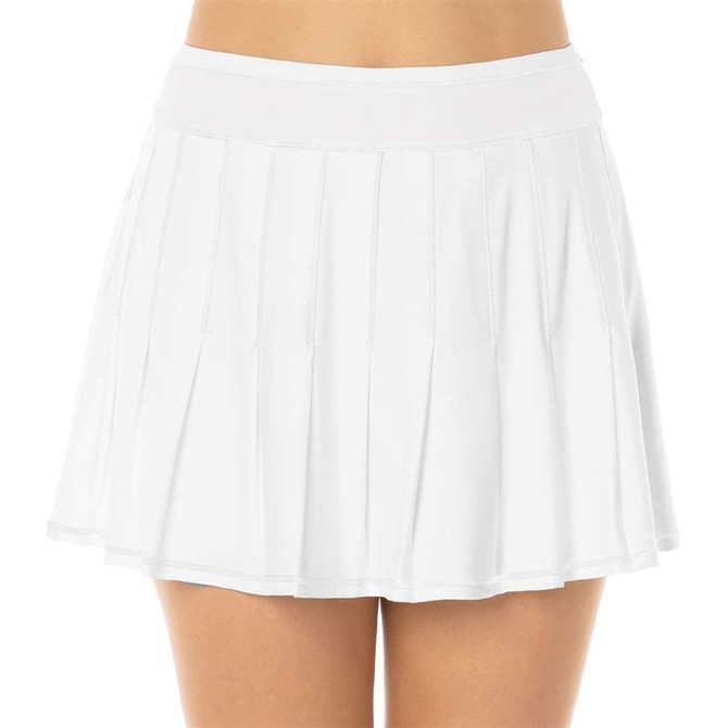 Lucky in Love Core Long Retro Pleated Skirt - White