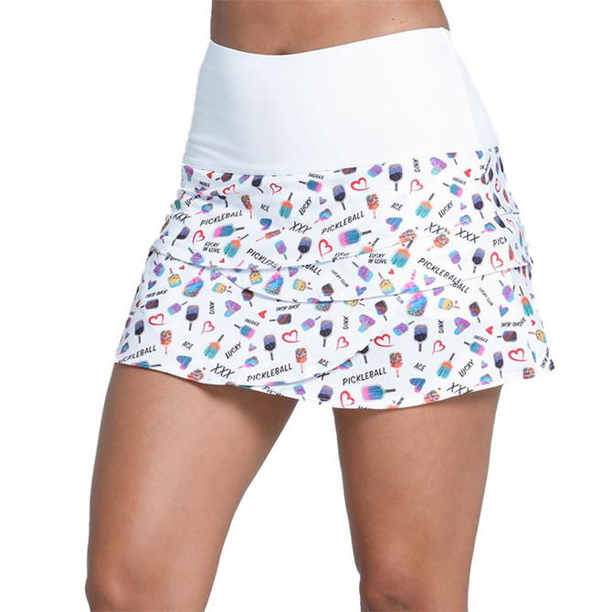 Lucky in Love Pickleball Medley Scallop Skirt - Multi - 4