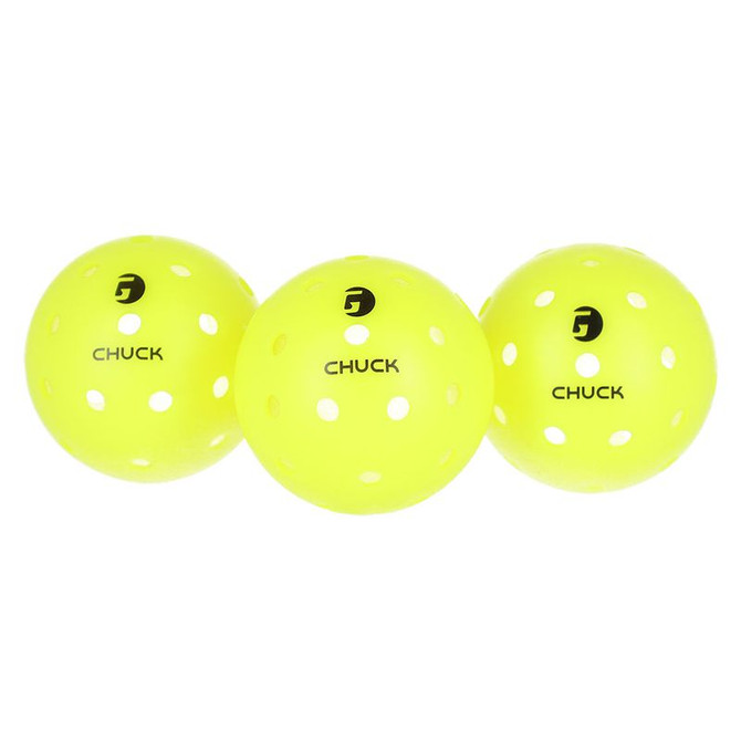Gamma Chuck Outdoor Yellow Pickleball (3 Pack) - 3