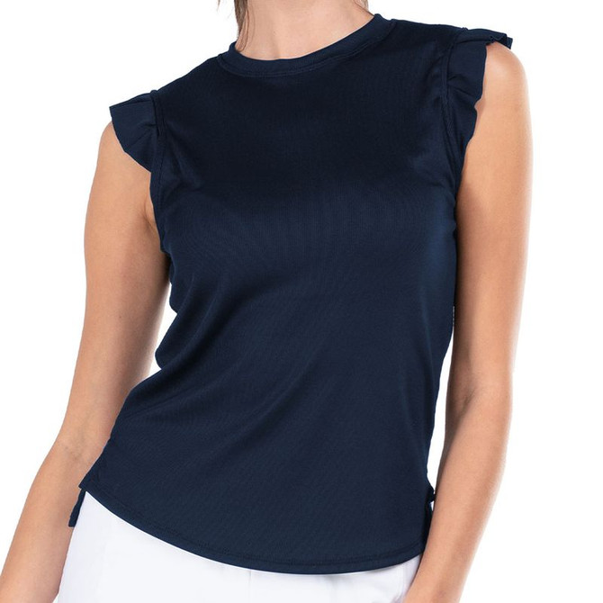 Lucky in Love Essentials Bring It On Rib Tank Top - Midnight