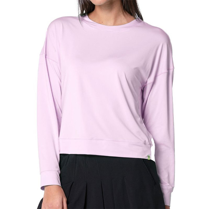 Lucky in Love Linen Nouveau Hype Long Sleeve Top - Pink Sand