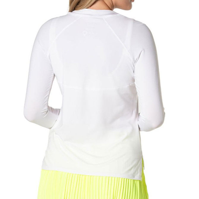 Lucky in Love Essentials High Low Breezy Long Sleeve Top - White - 3
