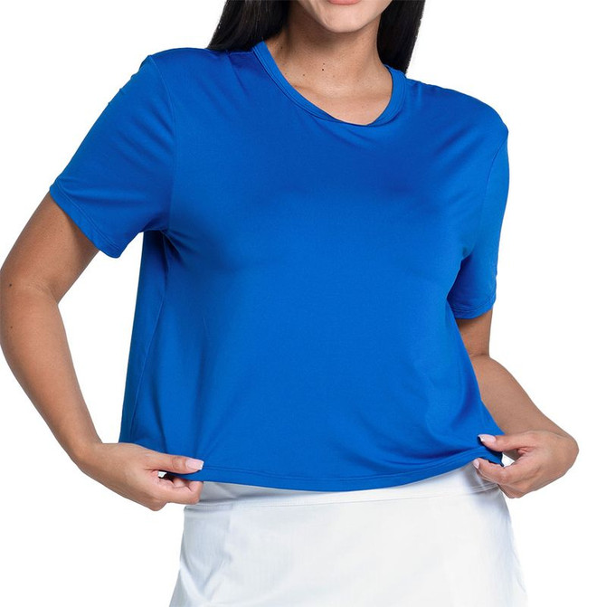 Lucky in Love L UV Power Box Tee Shirt - Electric Blue