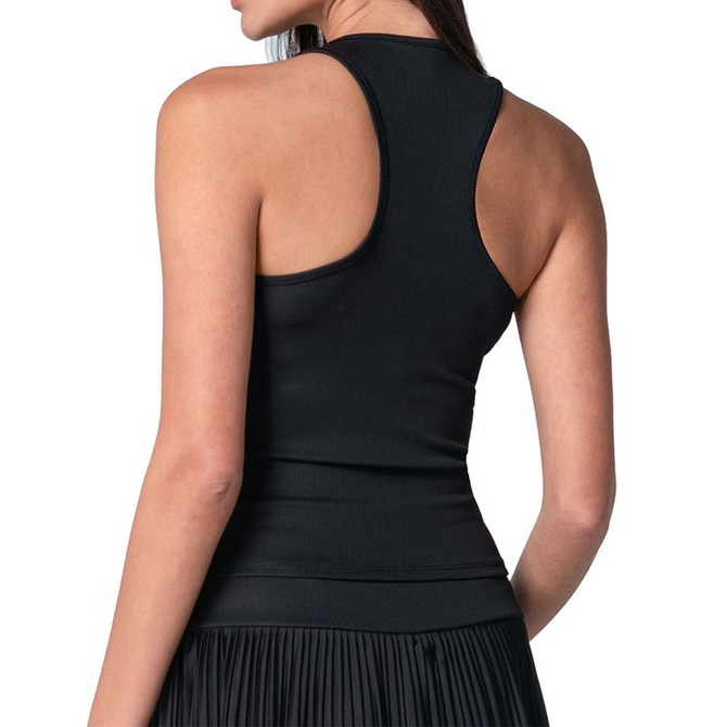 Lucky in Love Stripe It Up Racer Rib Tank Top - Black - Final Sale