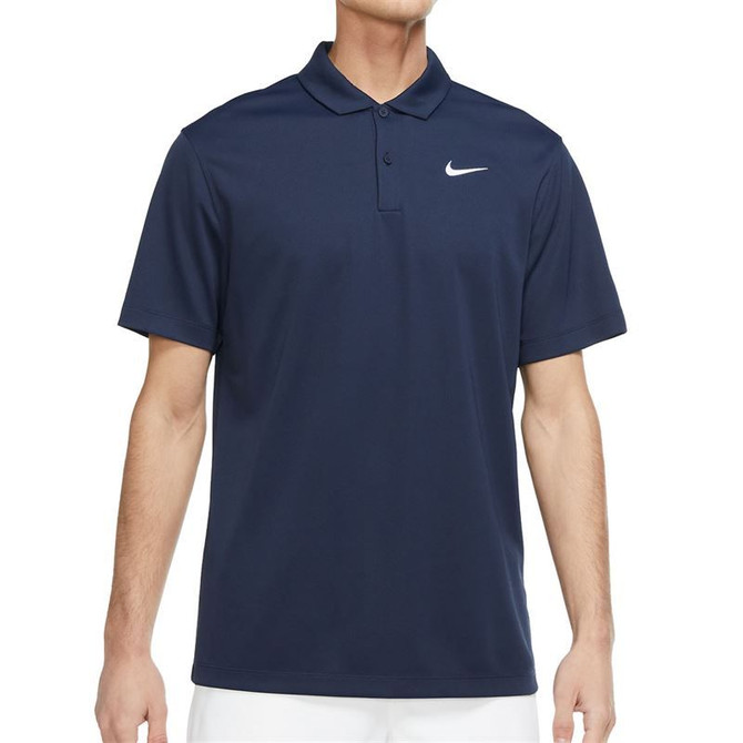 Nike Court Dri FIT Solid Polo - Obsidian/White
