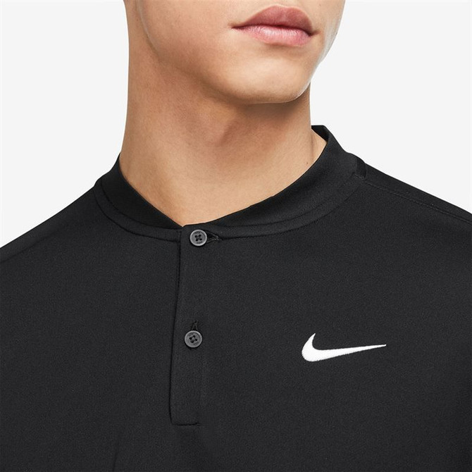 Nike Court Dri FIT Blade Solid Polo - Black/White - 3