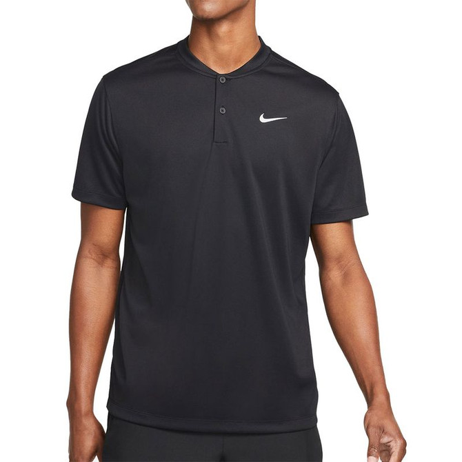 Nike Court Dri FIT Blade Solid Polo - Black/White