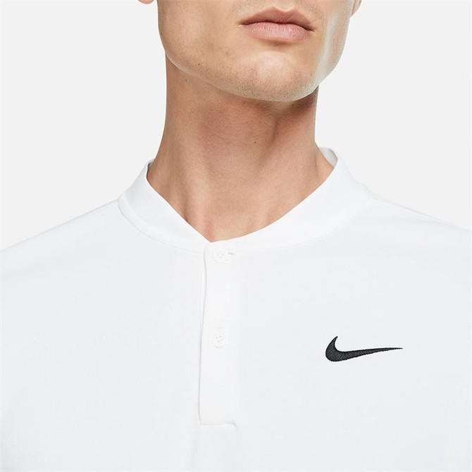 Nike Court Dri FIT Blade Solid Polo - White/Black - 3