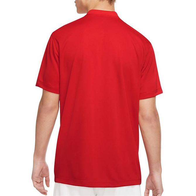 Nike Court Dri FIT Blade Solid Polo - University Red/White - 2