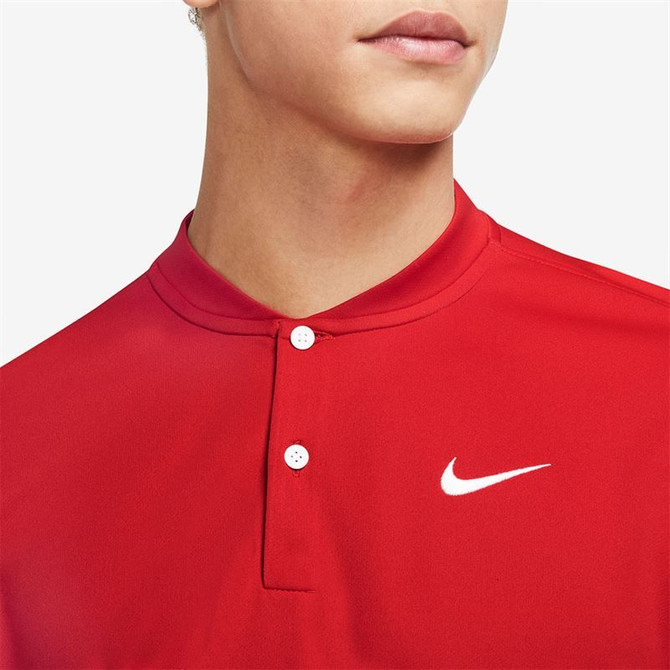 Nike Court Dri FIT Blade Solid Polo - University Red/White - 3