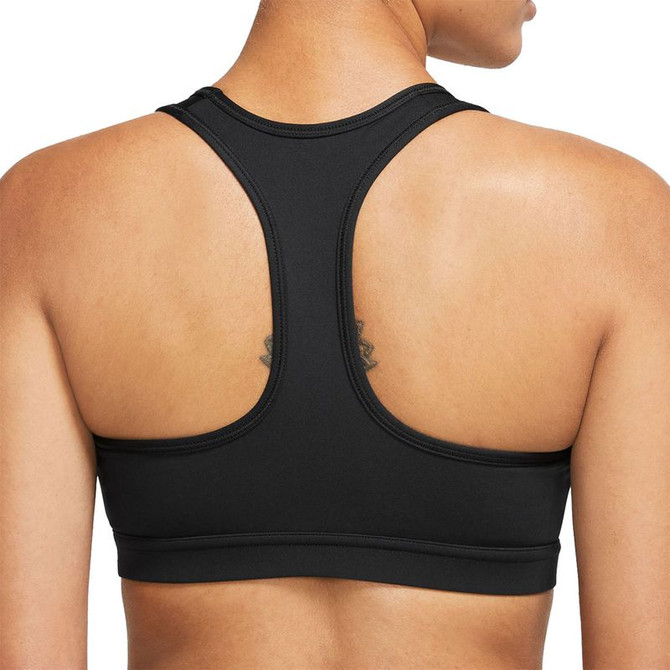 Nike Swoosh Medium Support Bra - Black/White - 2