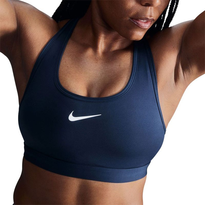 Nike Swoosh Medium Support Bra - Armory Navy/White - 2