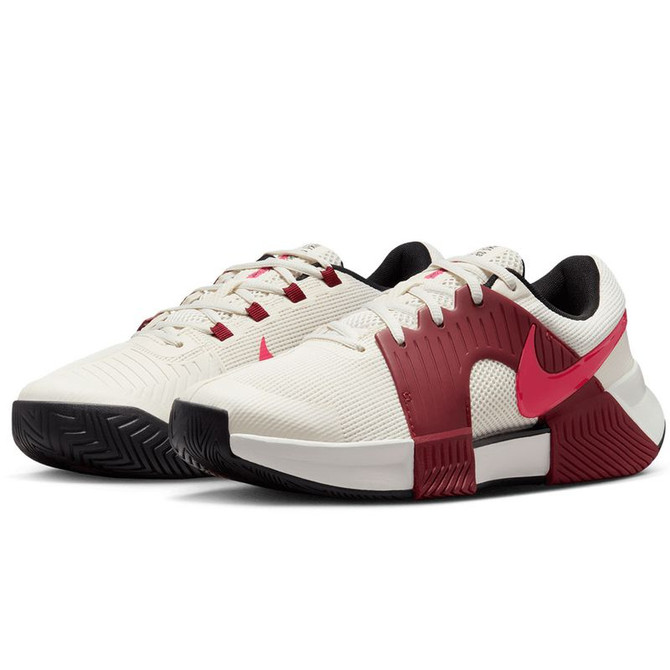 Nike Zoom GP Challenge 1 Womens Tennis Shoe - Pale Ivory/Rush Pink/Sail/Red - 4