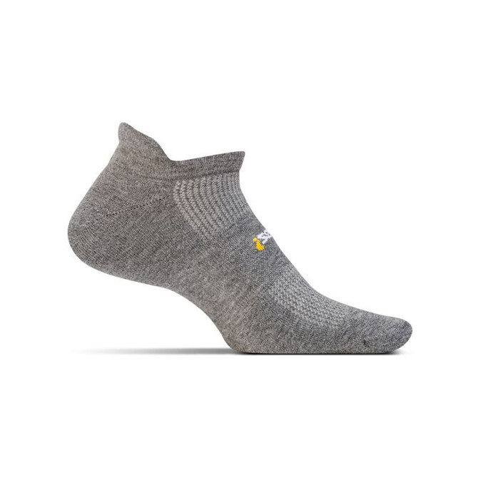 Feetures No Show Tab Sock - Heather Grey