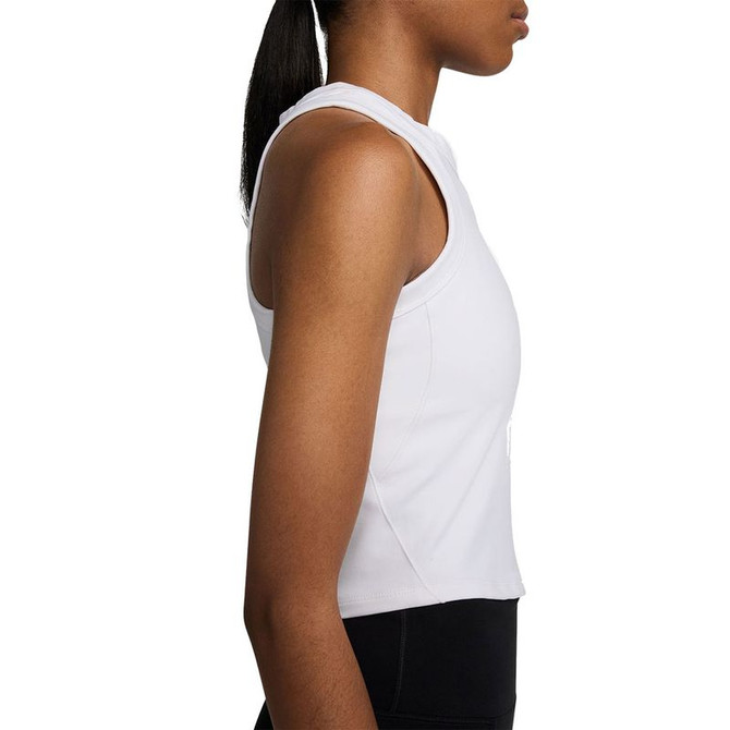 Nike One Fitted Dri Fit Crop Tank - White/Black - 2