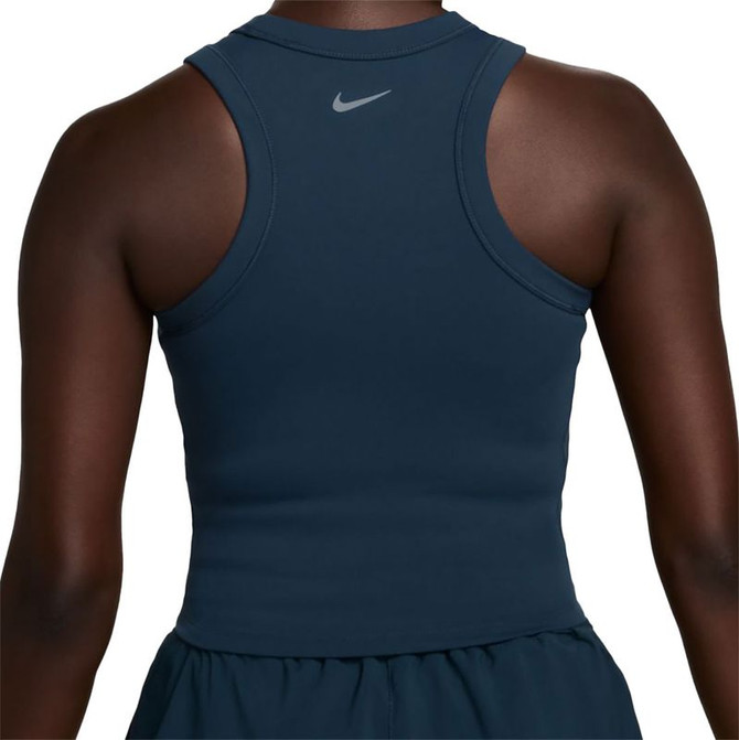 Nike One Fitted Dri Fit Crop Tank - Armory Navy/Black - 3