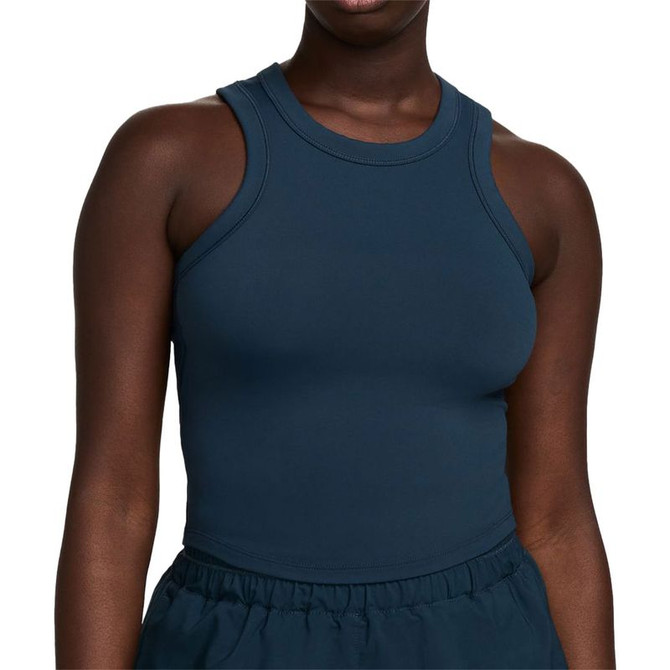 Nike One Fitted Dri Fit Crop Tank - Armory Navy/Black