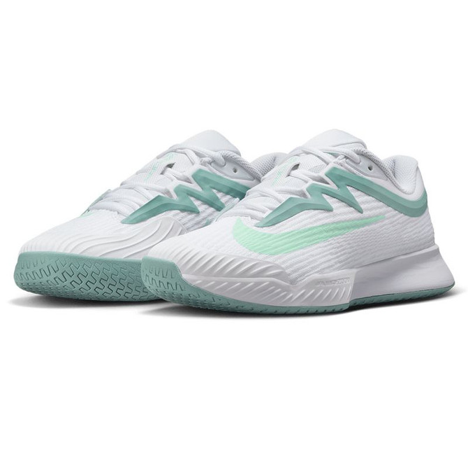 Nike Zoom Vapor Pro 3 Womens Tennis Shoe - White/Mint Foam/Cannon - 4