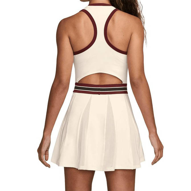 Nike Court Slam Dress - Pale Ivory/Dark Team Red/Black - 2