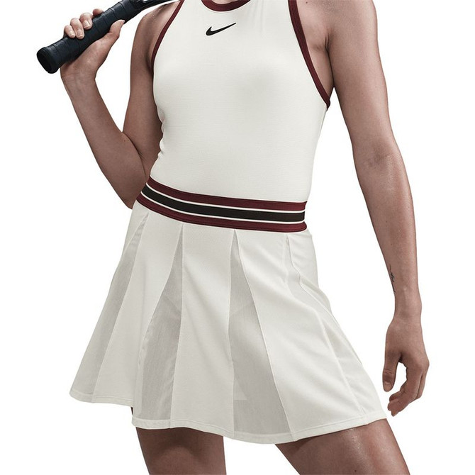 Nike Court Slam Dress - Pale Ivory/Dark Team Red/Black - 4