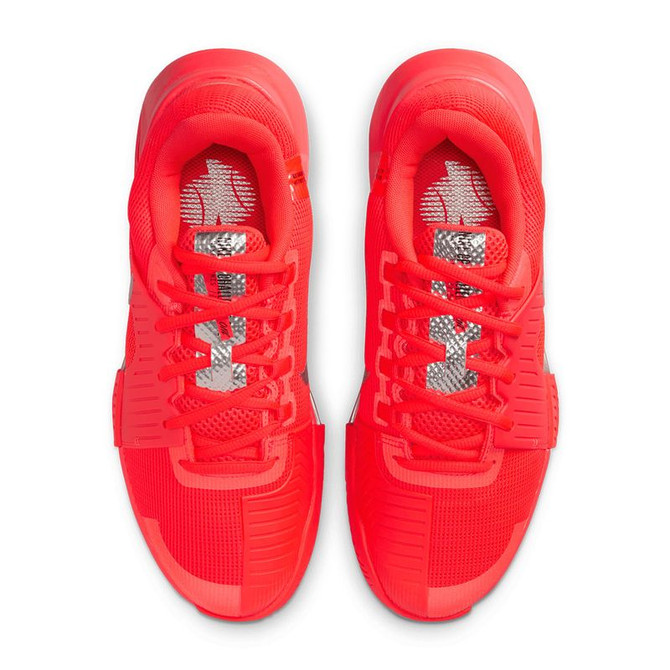 Nike Zoom GP Challenge 1 Premium Womens Tennis Shoe - Bright Crimson/Metallic Silver - 5