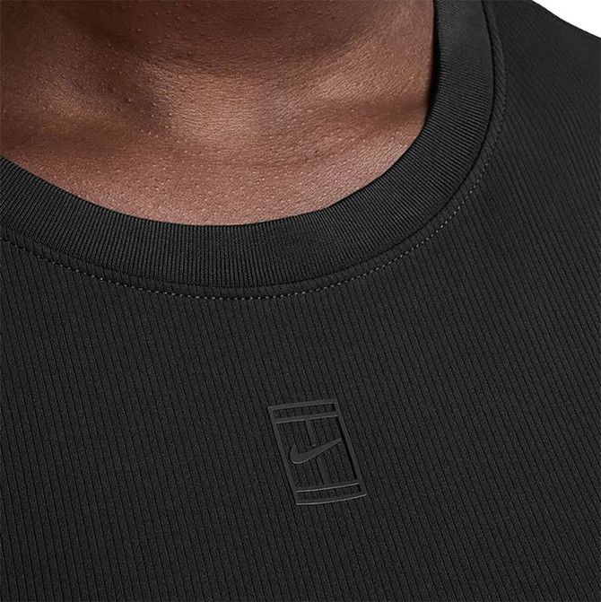 Nike Court Advantage Short Sleeve Top - Black - 2