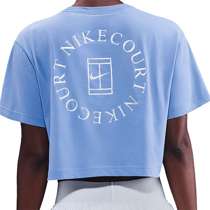 Nike Court Slam Crop Tee Shirt - Royal Pulse - 2