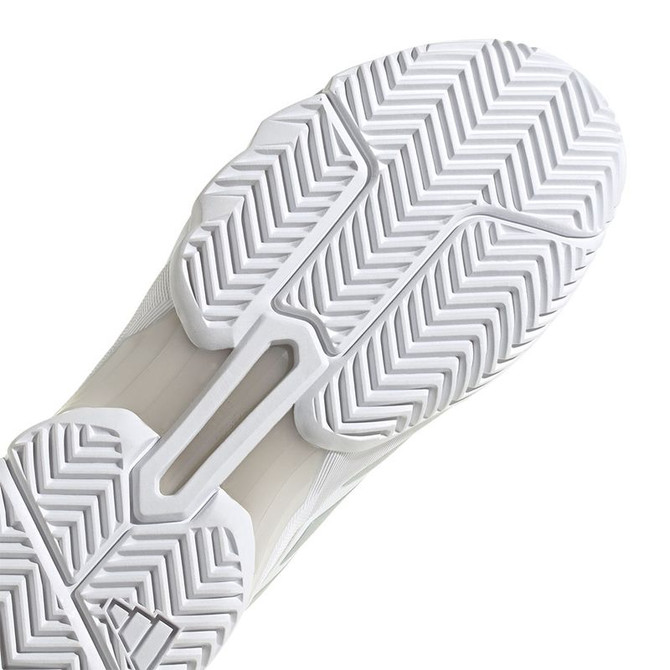 adidas CourtJam Control 3 Womens Tennis Shoe - White/Silver/Grey - 8