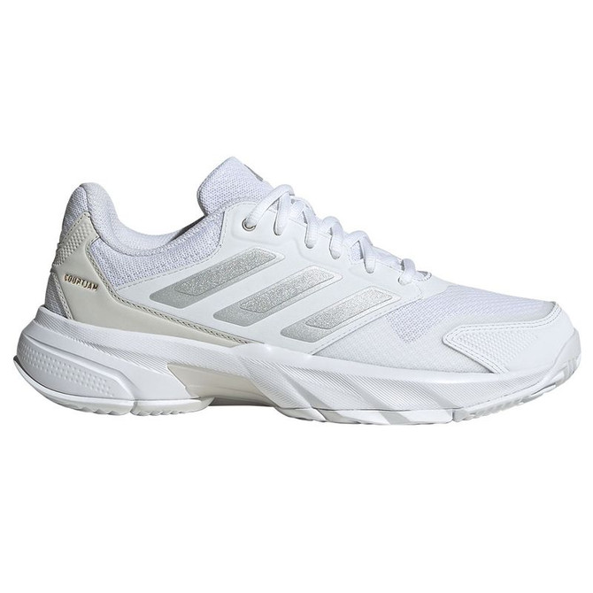 adidas CourtJam Control 3 Womens Tennis Shoe - White/Silver/Grey