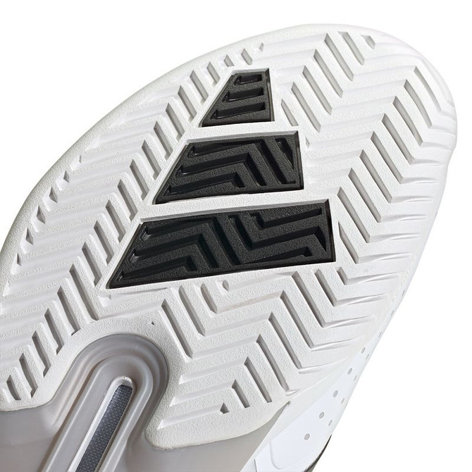 adidas Adizero Ubersonic 5 Mens Tennis Shoe - White/Black/Silver Metallic - 8